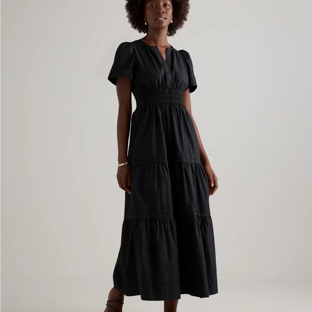 100% Organic Cotton Poplin Tiered
Maxi Dress